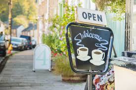 Shop open sign for Mid Devon Green Enterprise Grants