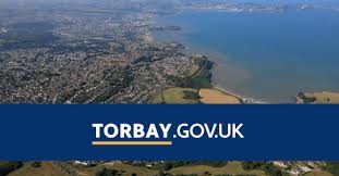 Aerial photo of Torbay with Torbay.gov.uk written over it