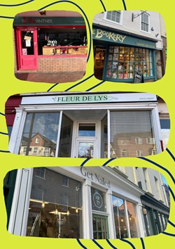 Montage of four different shop front pictures